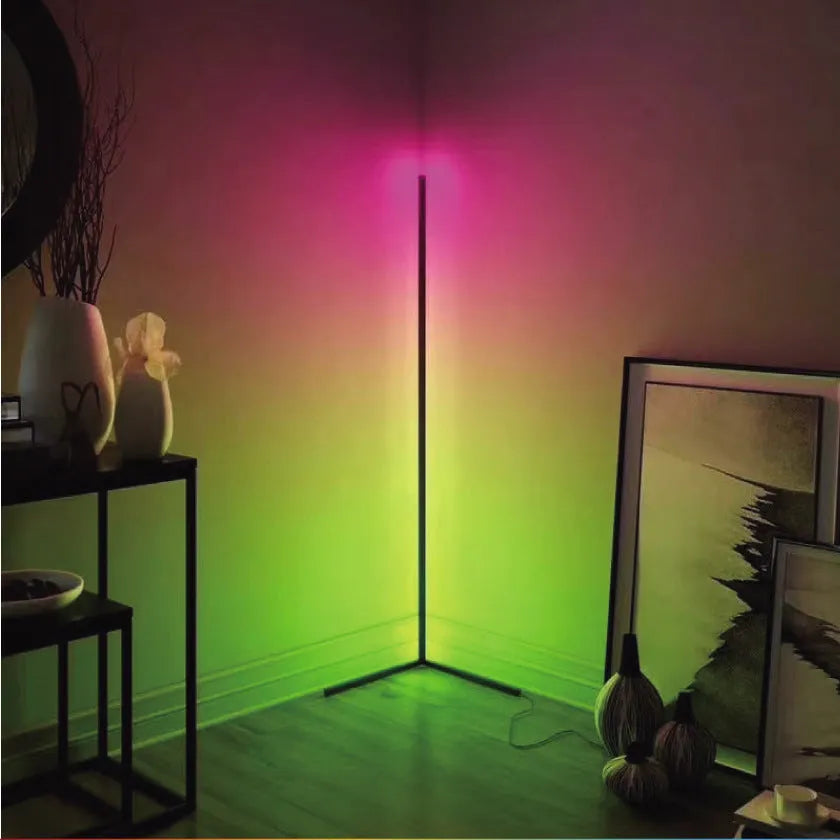Black Symphony RGB smart floor lamp with music sync and remote control