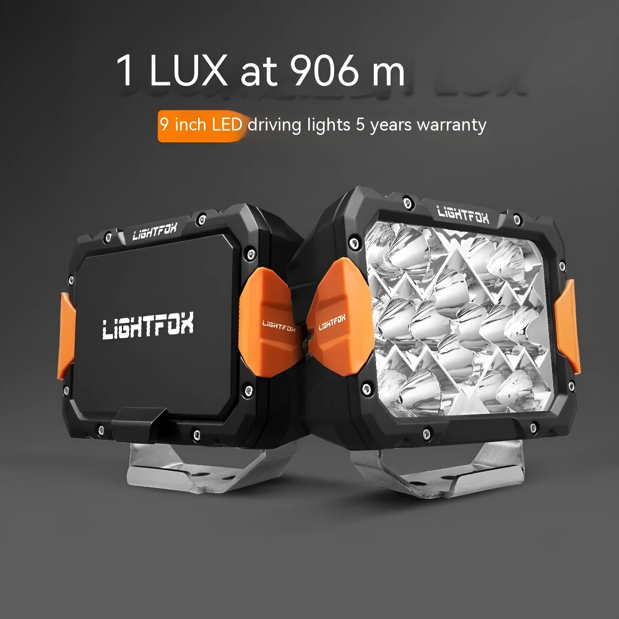 Black aluminium LED front bumper light bars for off-road vehicle installation