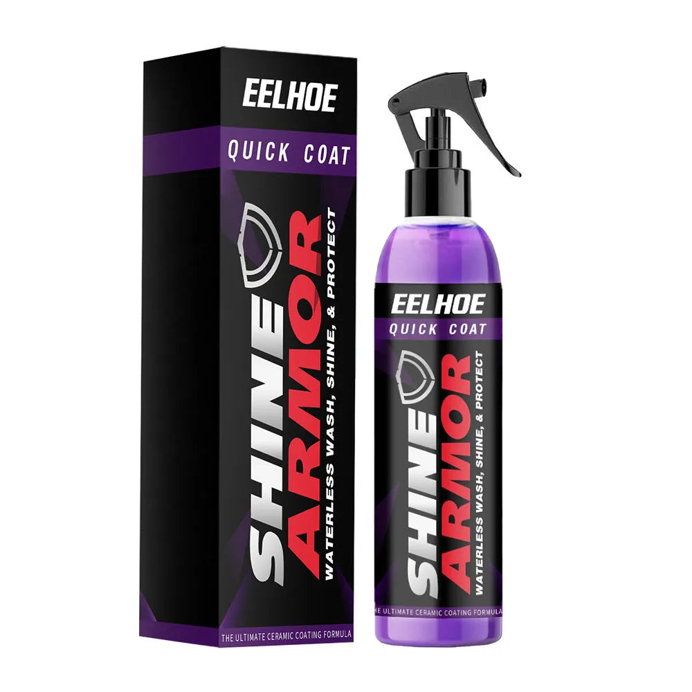 Purple car coating spray bottle with hand spray wax microplated crystal formula for automobile maintenance