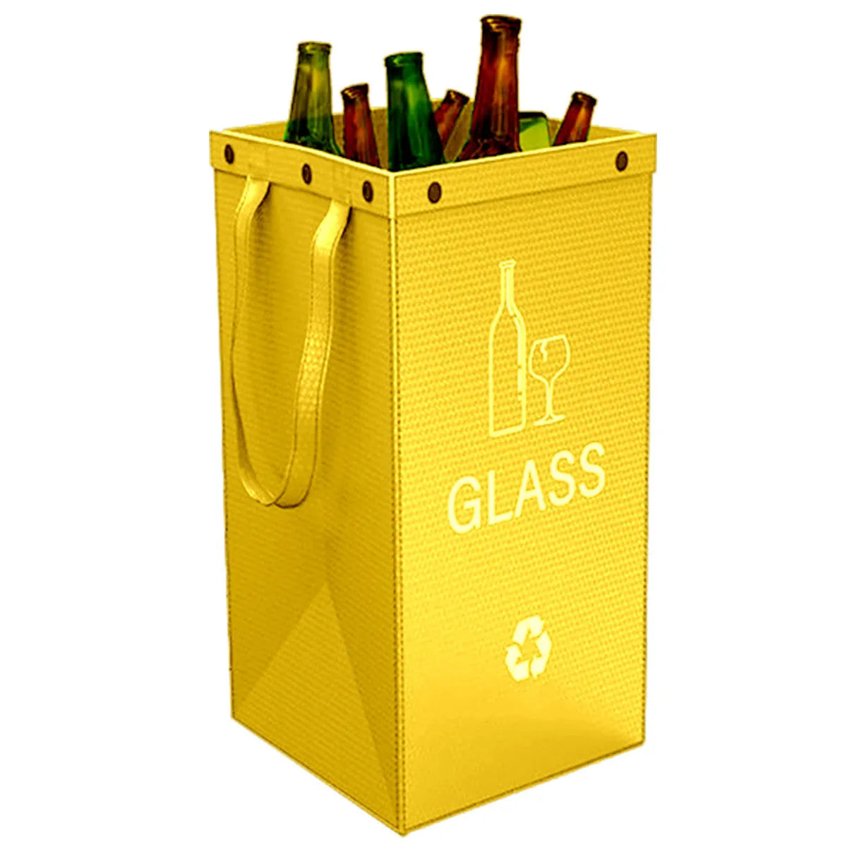 Blue 40-litre plastic handbag-style garbage bin for wet waste sorting.