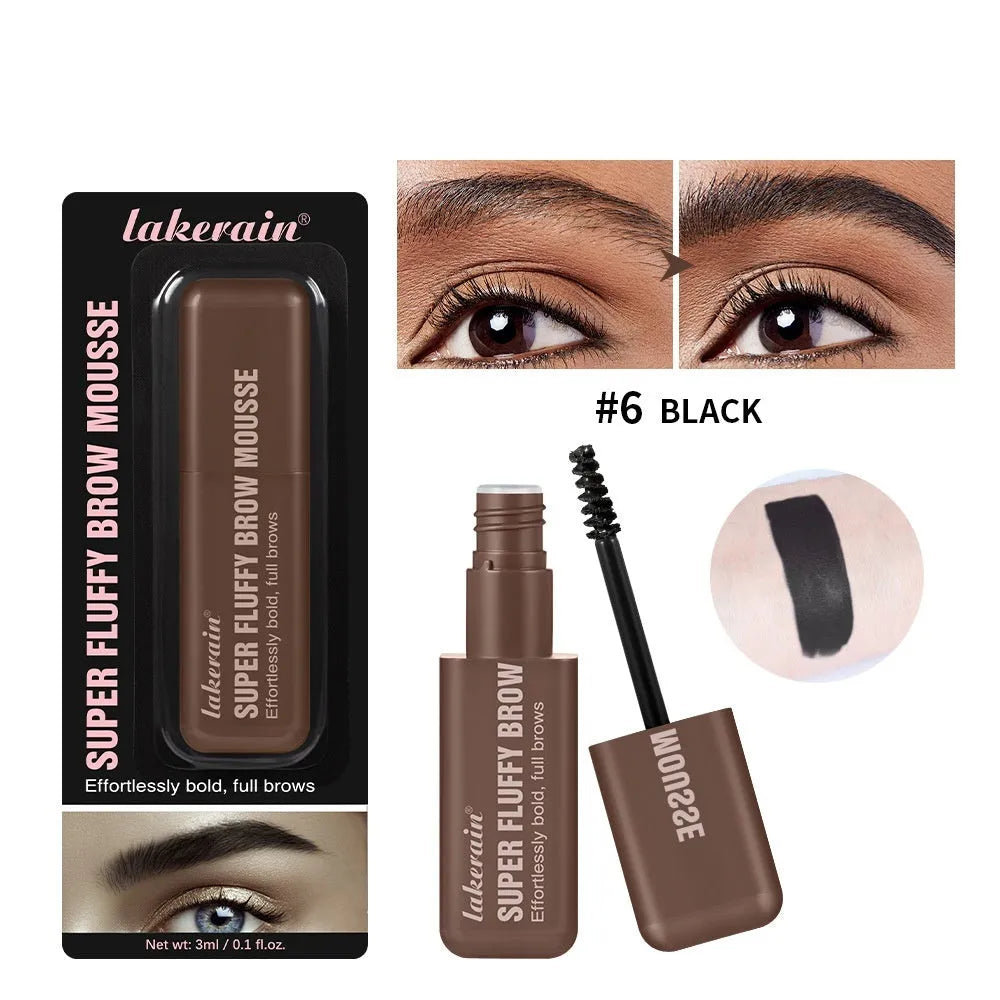Eyebrow cream mousse for three-dimensional shaping in brown and black shades