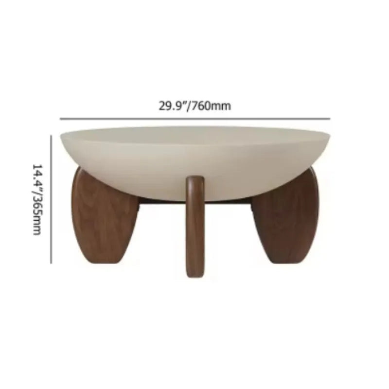 White solid wood coffee table with adjustable height and storage compartment.