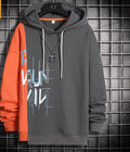 Hip hop alphabet Korean hoodie man long sleeve pullover in polyester fibre