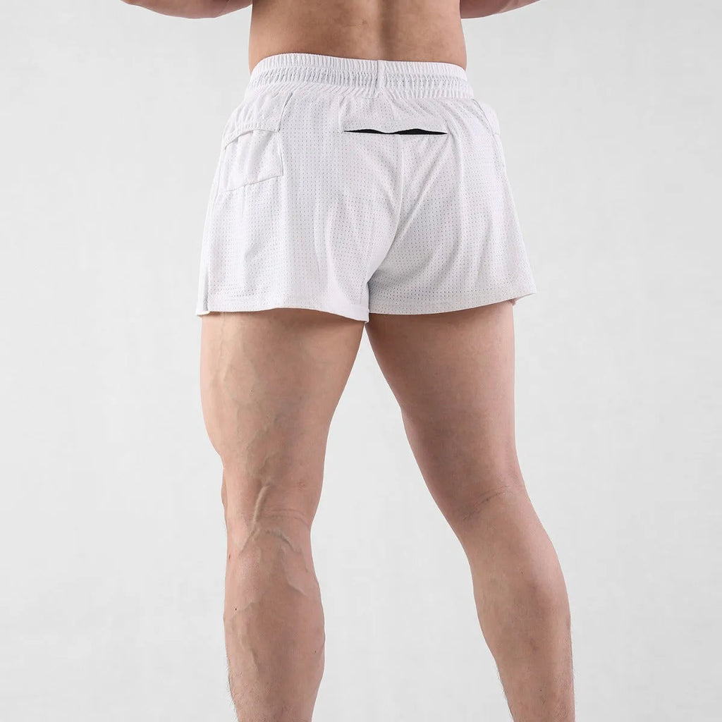 Men's quick-drying nylon summer shorts in black sports leisure style