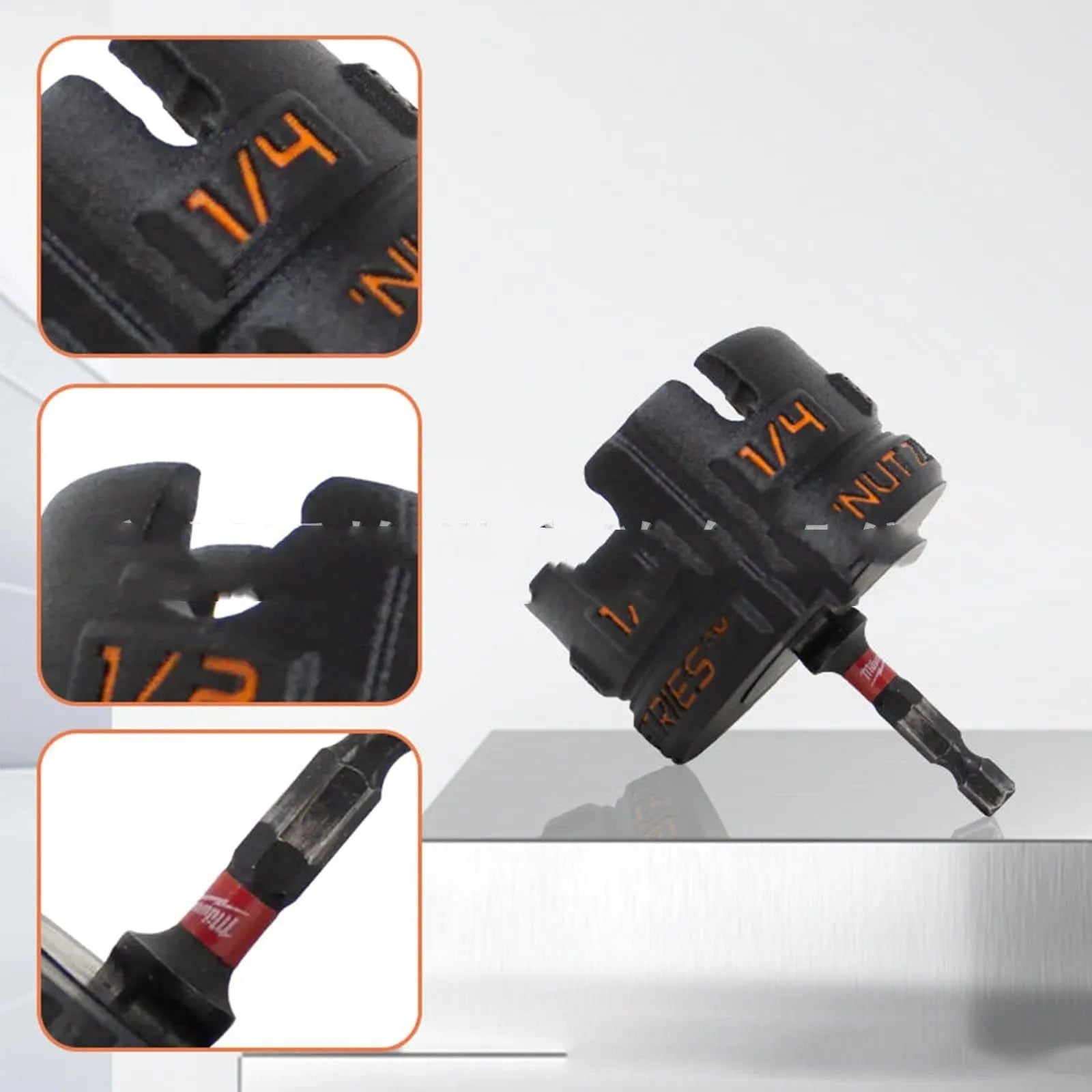 Plastic nut removal bolt extractor tool for quick fastener removal with drill