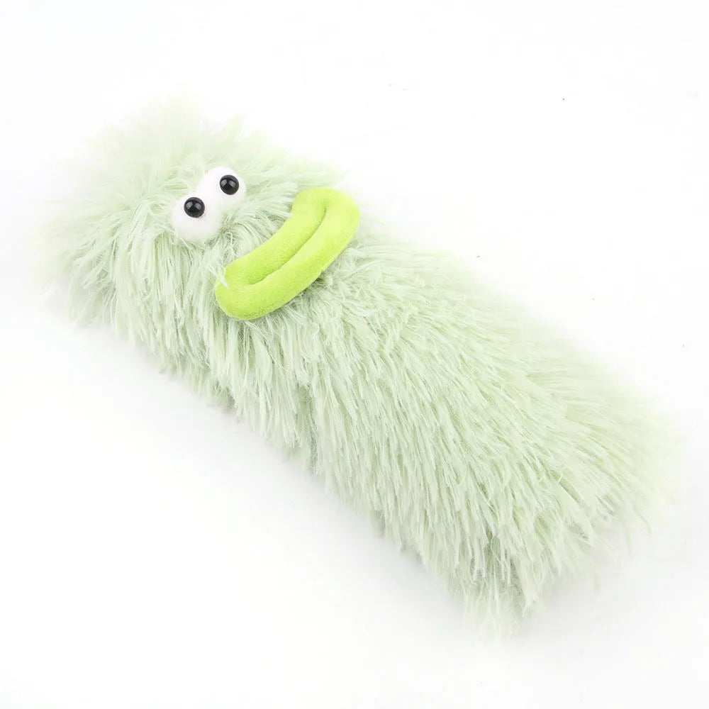 Soft plush interactive cat toy pillow in assorted colours with crinkle sound and catnip filling.