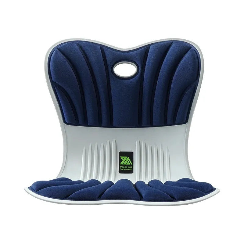 Ergonomic waist support and posture correction office seat cushion in grey colour