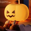 Halloween pumpkin lamp with geometric design and horror pumpkin night light effects