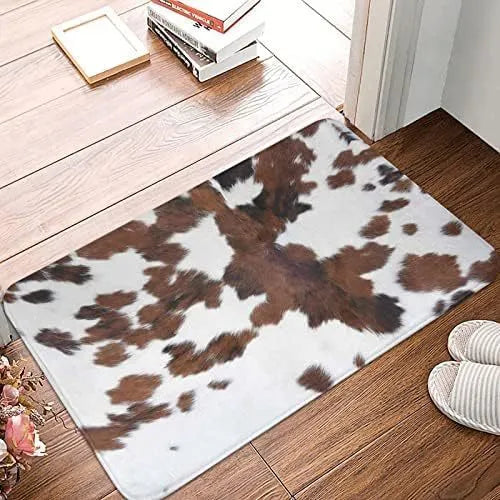 Square flannel floor mat with beach starfish pattern in modern minimalist style for household decor