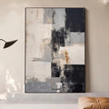 Handmade oil painting on canvas, modern abstract design, frameless and rolled, available in multiple sizes and colours