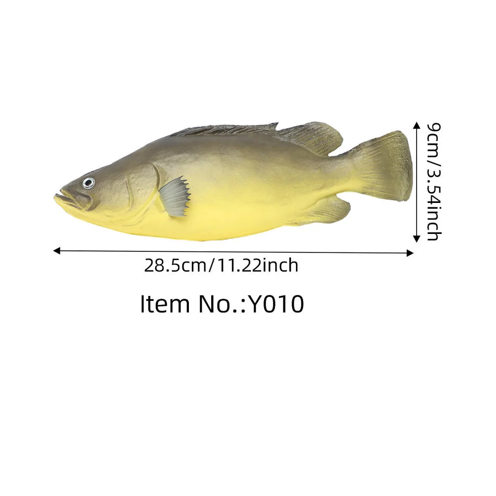 PU simulated yellow-fin tuna and small tuna fish model ornaments for aquarium decor displays