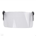 Transparent PC helmet mask with windproof lens measuring 30x15cm