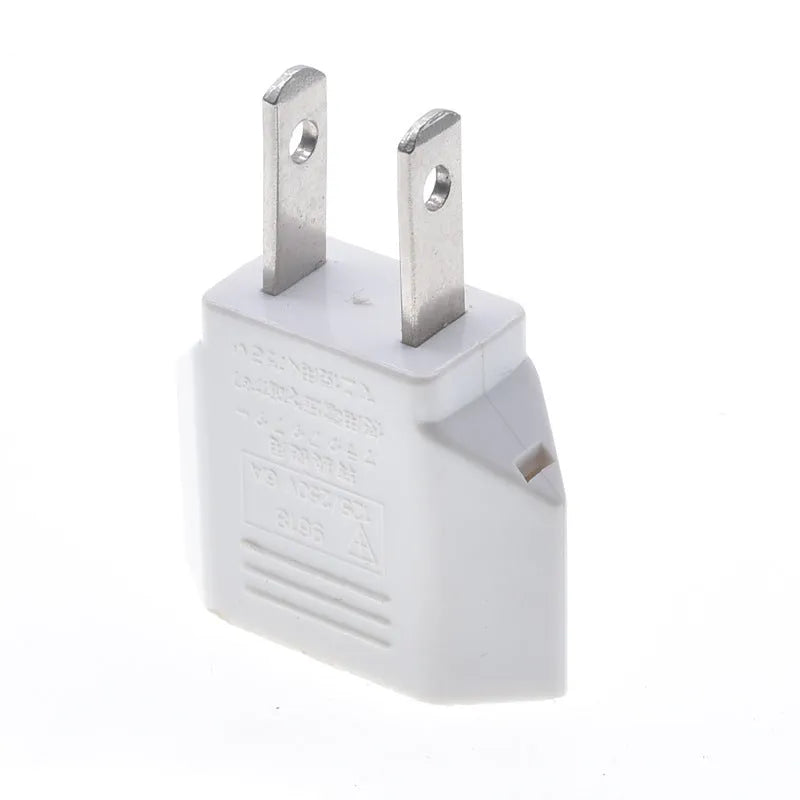 European to American conversion plug all-copper 2-hole adapter in black and white