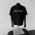 Men's cotton short sleeve T-shirt with letter pattern in loose fit pullover style