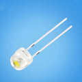 High brightness F5 straw hat white light emitting diode lamp bead with two metal leads
