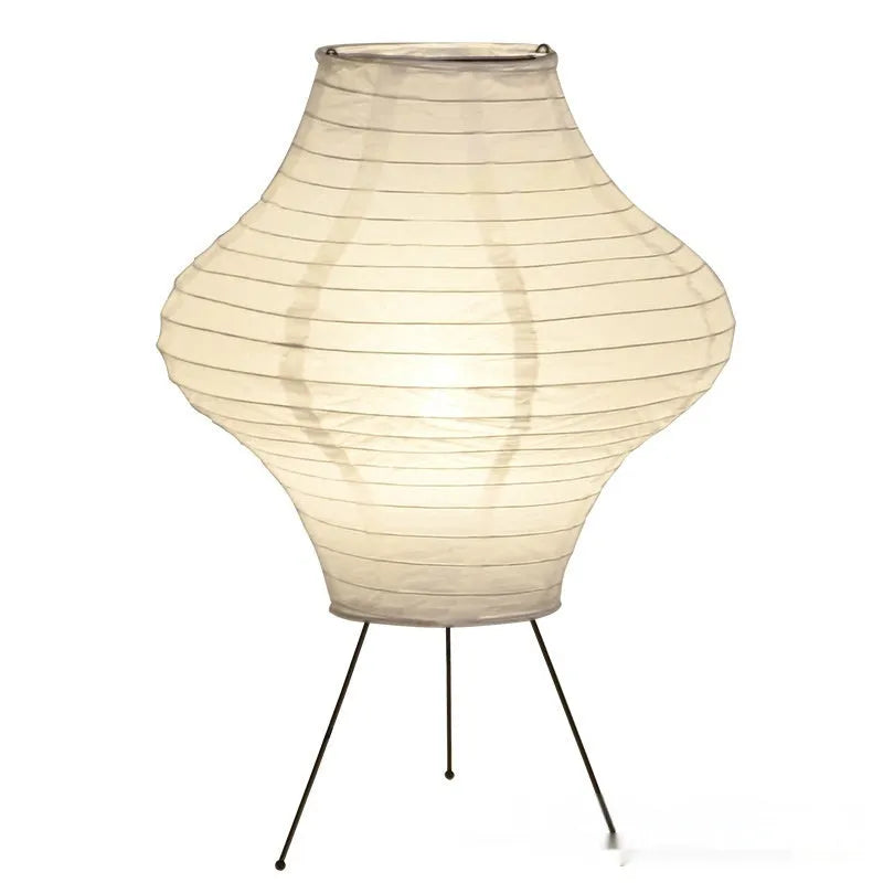 Japanese style decorative table lamp with Xuan paper shade and three-colour lighting