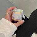 Ins Wind Color Laser Headset Case for AirPods with magic laser ring design on silicone surface