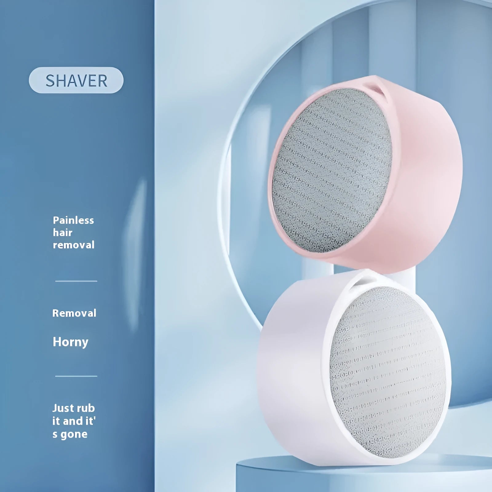 2-in-1 nano glass epilator and foot grinder device for whole body hair removal