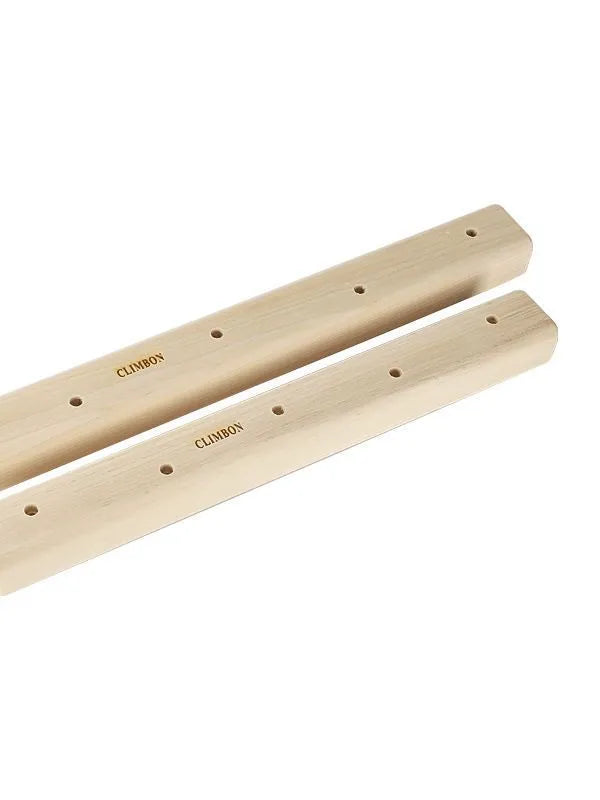 Set of three wooden hangboards for grip strength training in 12cm 40cm and 50cm lengths