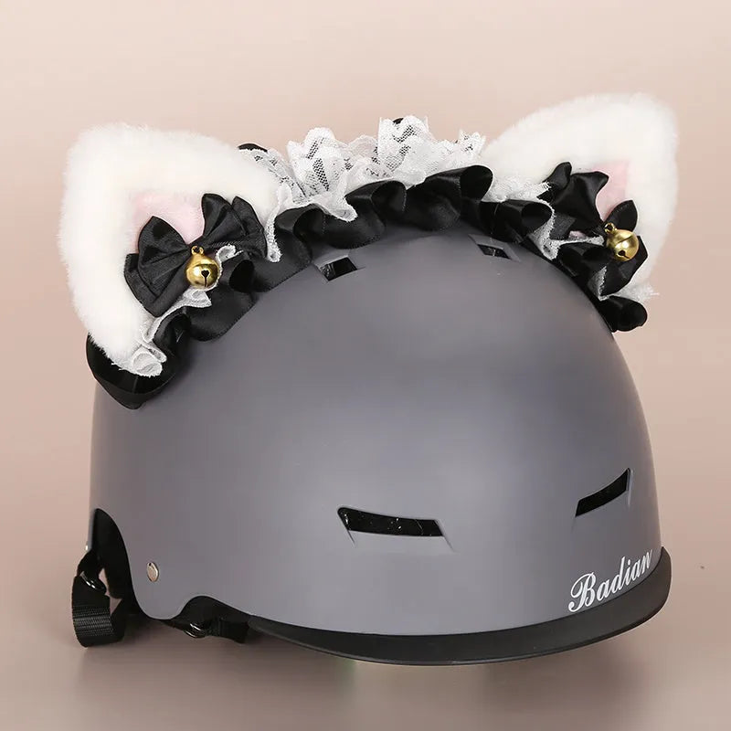 Plush fabric cartoon design helmet cover for motorcycle helmet decoration in medium size