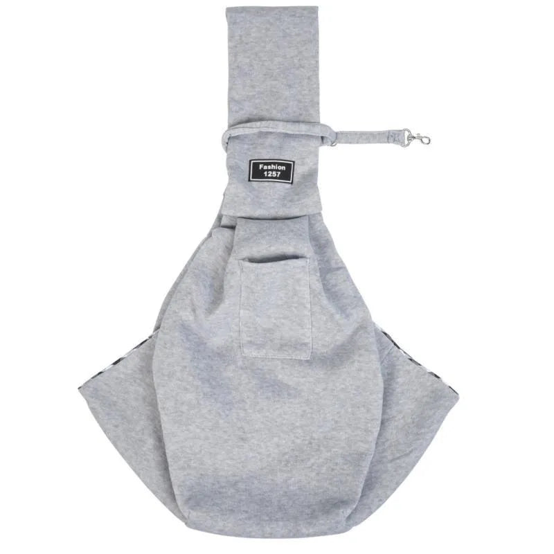 Large breathable mesh cat carrier backpack shown in a folded position and worn on a person's back.