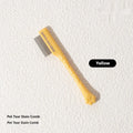 Black ABS plastic pet tear stain comb and scissors set on white background