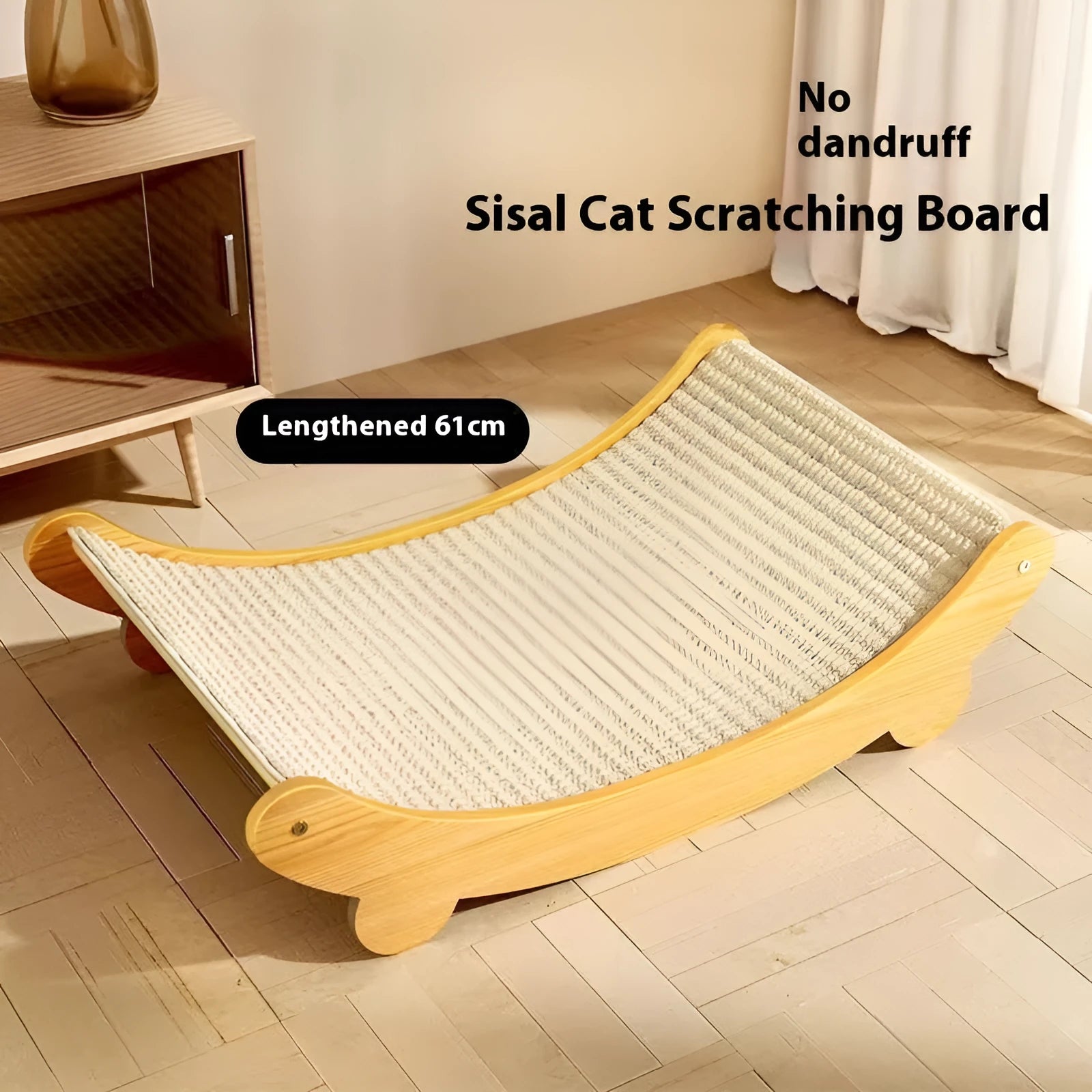 Natural sisal cat scratch board in large and small size options with woven jute fibre surface
