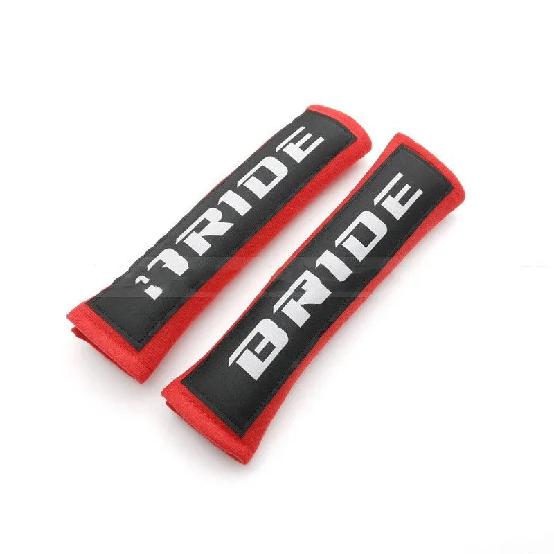 Car shoulder strap protection pads in cotton sponge material showing three colour options