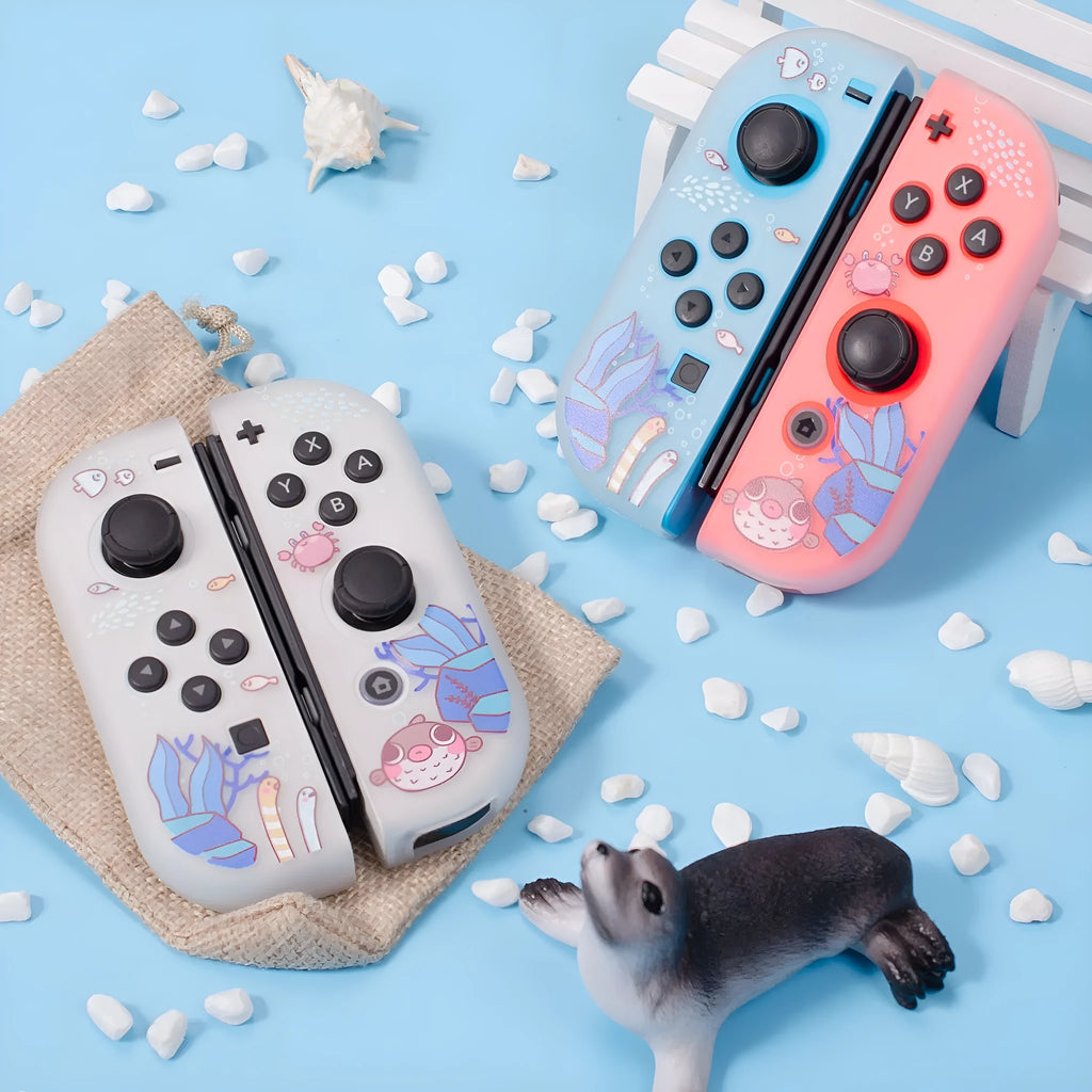 Nintendo Switch protective case in Seabed Discovery theme with TPU and PC construction