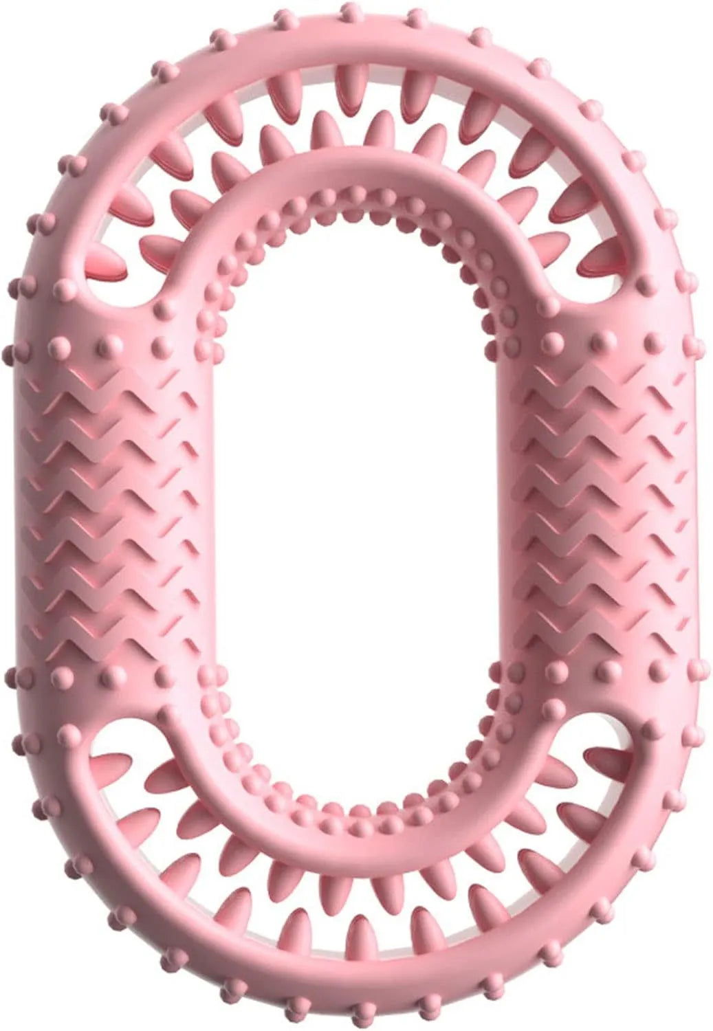 Blue o-ring shaped dog chew toy for aggressive chewers and dental health