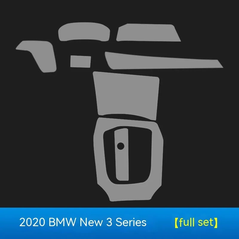 Transparent TPU protective film for BMW 3 Series dashboard and central control panel