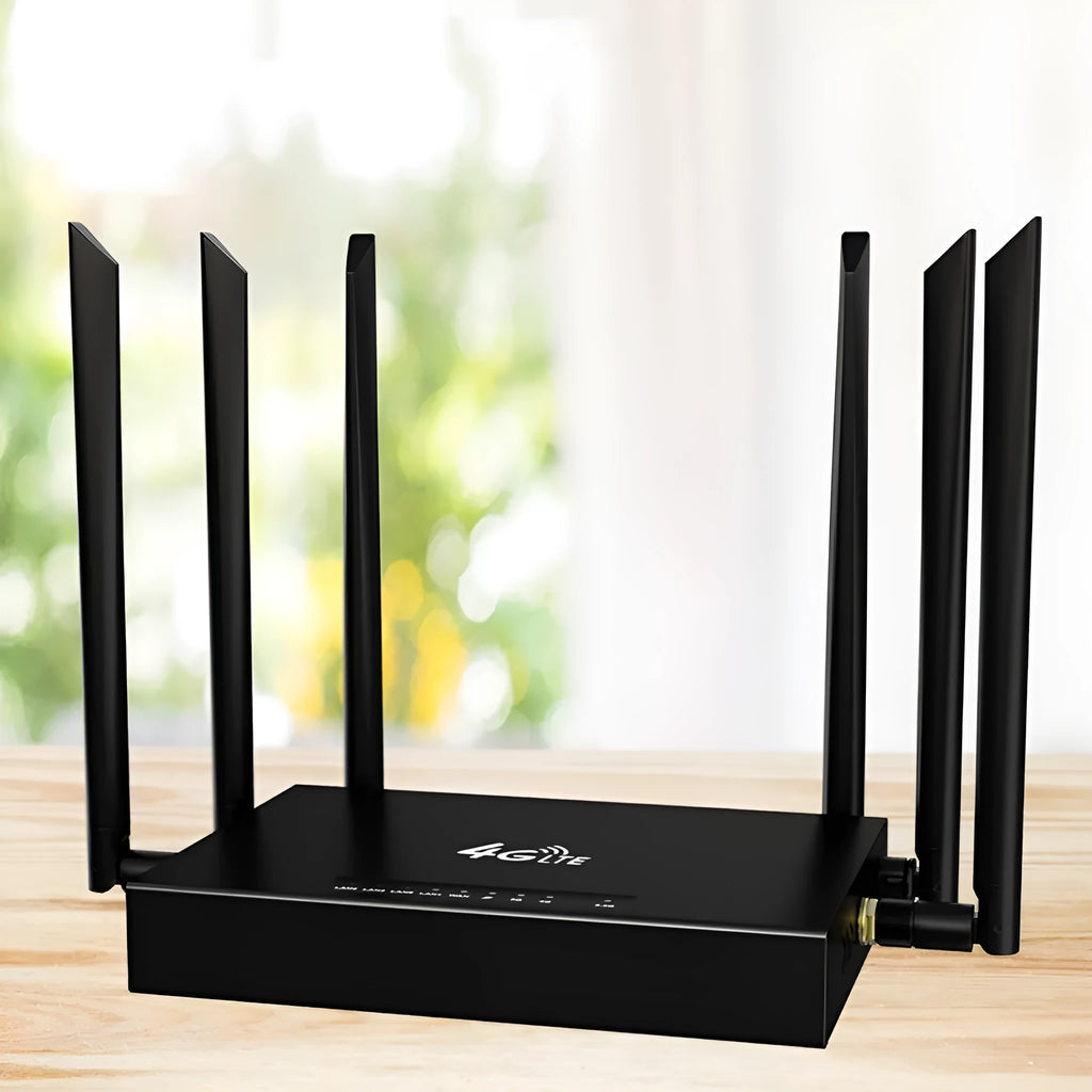 Industrial-grade iron box 4G 3G router with removable design measuring 29.5cm by 25cm by 5cm
