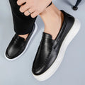 British style casual shoes in artificial PU leather with round toe design