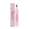 Close-up of a cosmetic freckle pen with a pointed tip, shown in Dark Brown and Light Brown colour options.