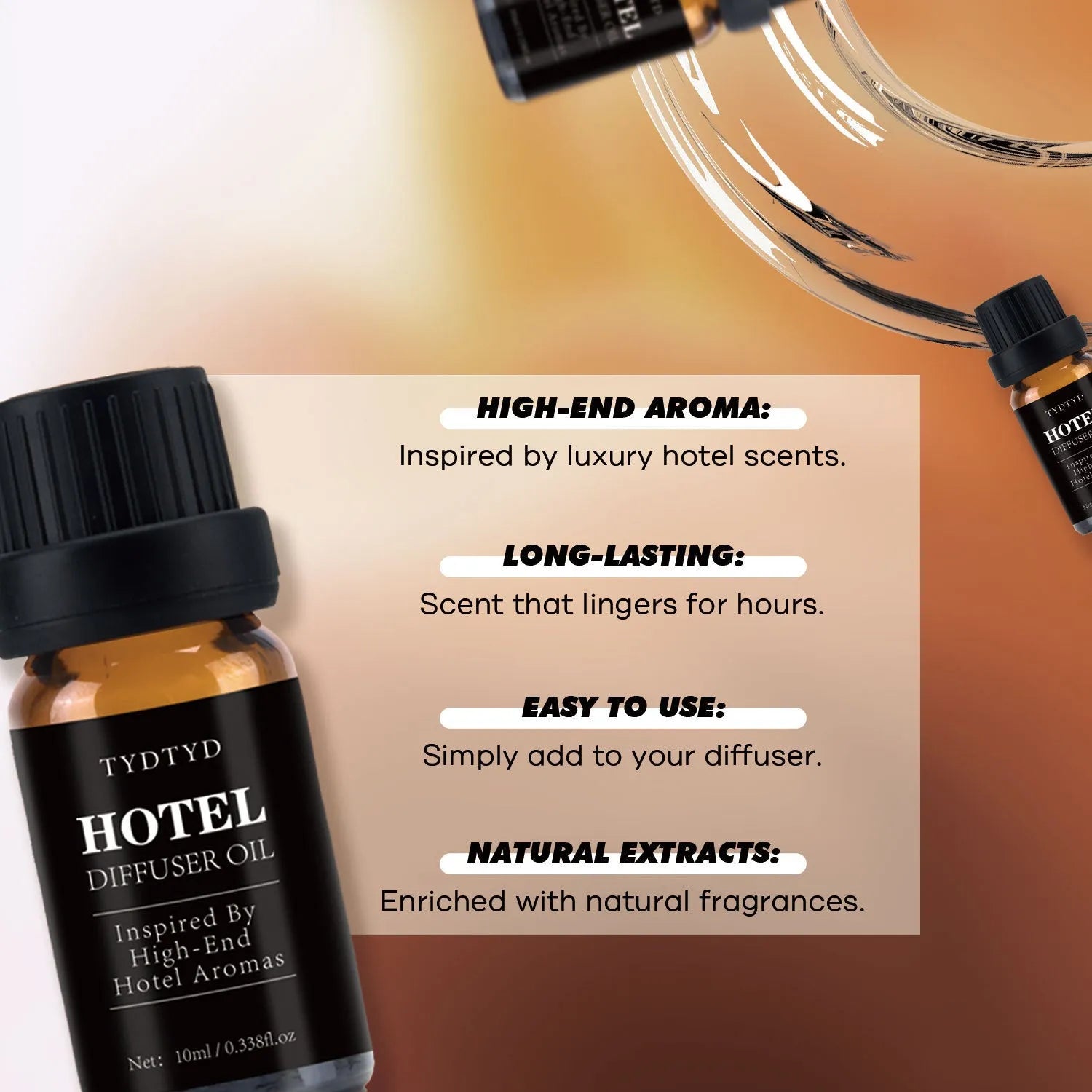 10ml bottle of natural plant fragrance essential oil for diffusers and blending