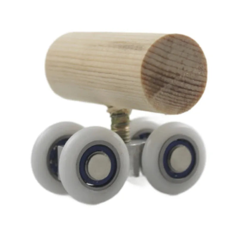 Small rollerskate-shaped bird puzzle toy made of pine and metal measuring 50x20x21mm