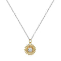 925 silver sunflower necklace for women with adjustable chain and geometric daisy petal pendant