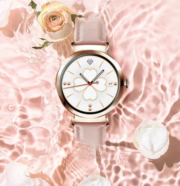Zinc alloy smart bracelet watch with colour display showing time and notifications