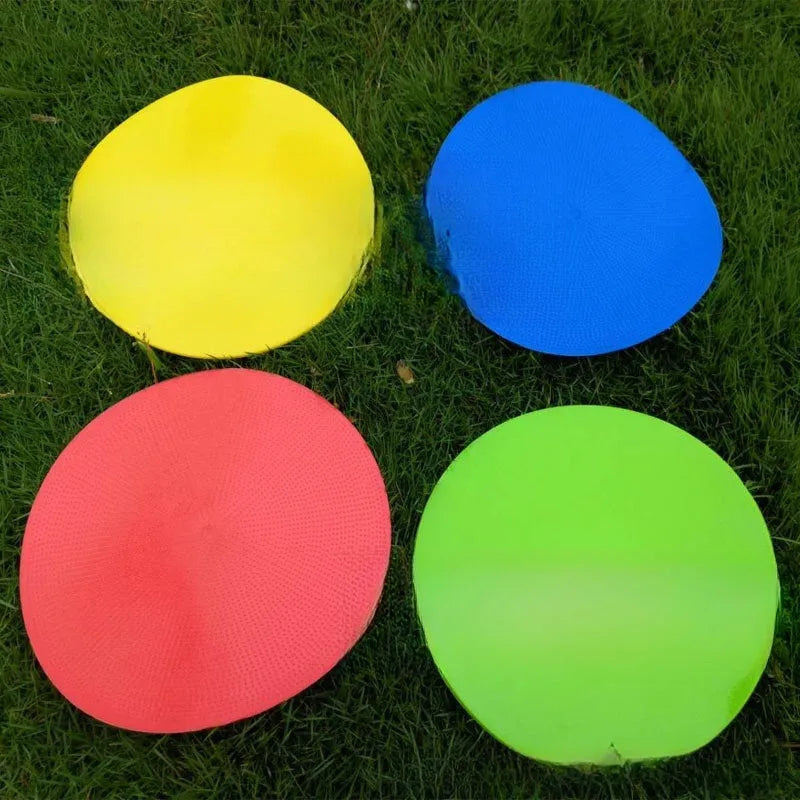 Soft TPE football training target pad with 23cm diameter in multiple colour options