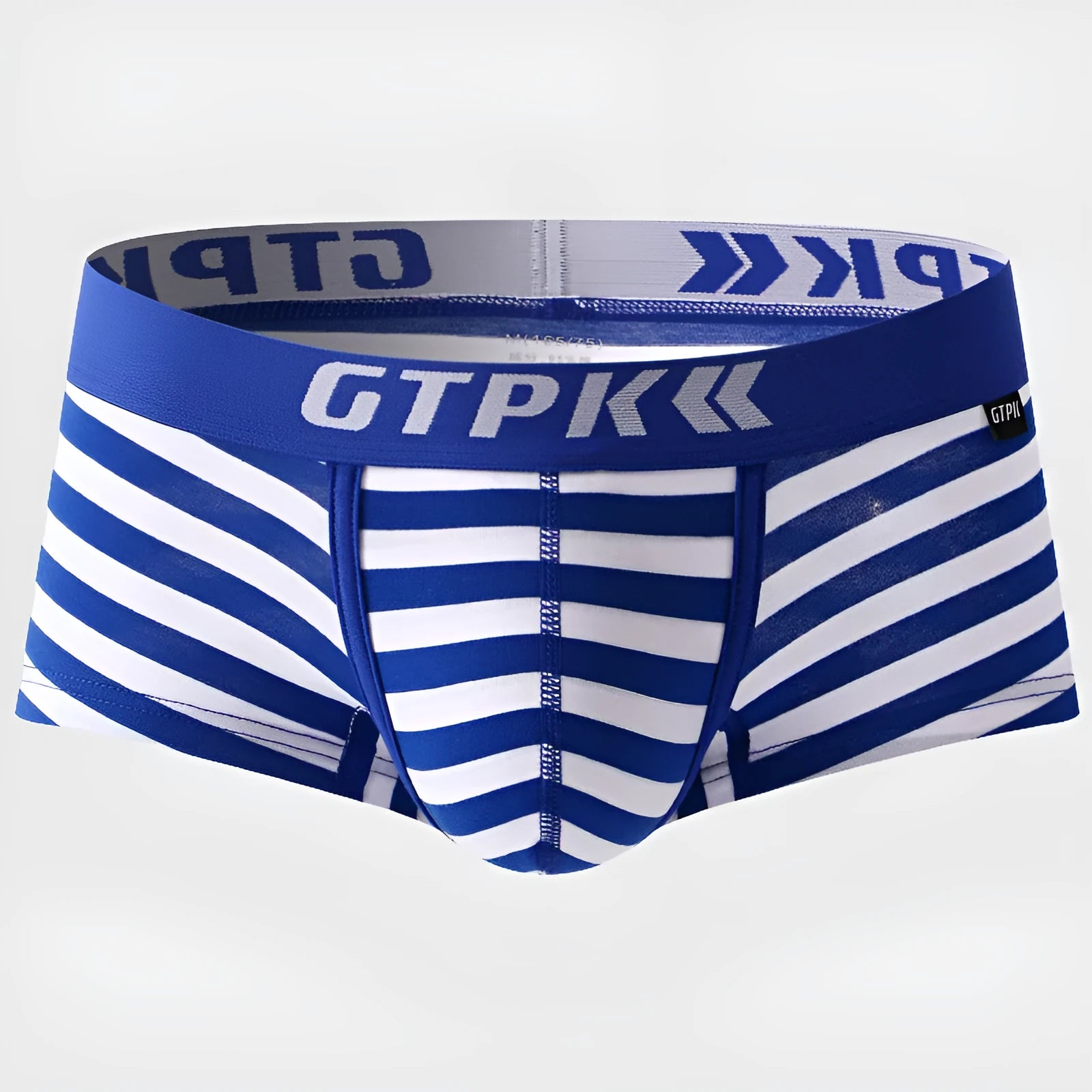 Breathable cotton men's fitness boxer shorts in multiple colours with striped pattern