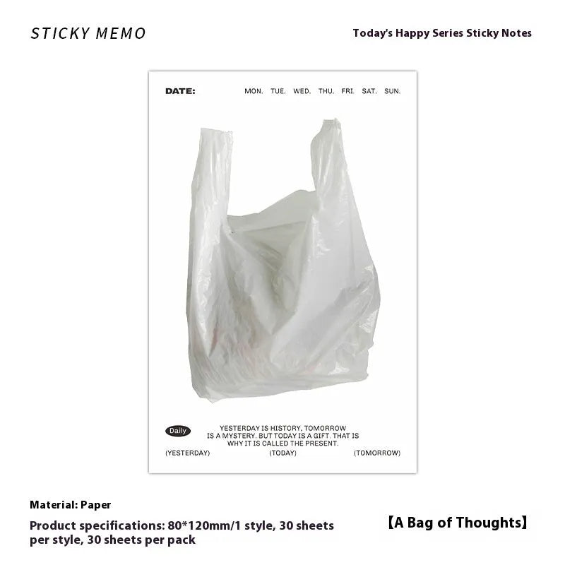 Happy Series Message Sticky Notes pad with 30 pages in 120x80mm size