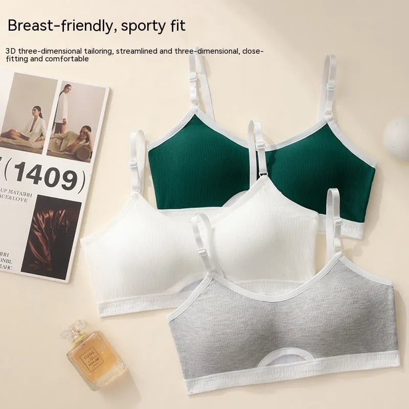 Contrast colour sports bra tube top suit with underwired support and chest pad in multiple colour options