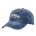 Retro peaked cap with distressed letter embroidery in beige colour with adjustable strap and conical crown