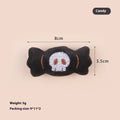 Small plush cat teaser wand toy with candy pattern design for interactive feline play