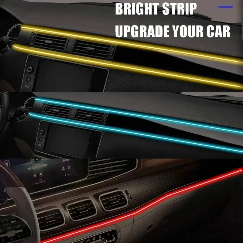 64-colour APP car music ambience light PVC strip with voice control in 1m 2m 3m 4m 5m lengths