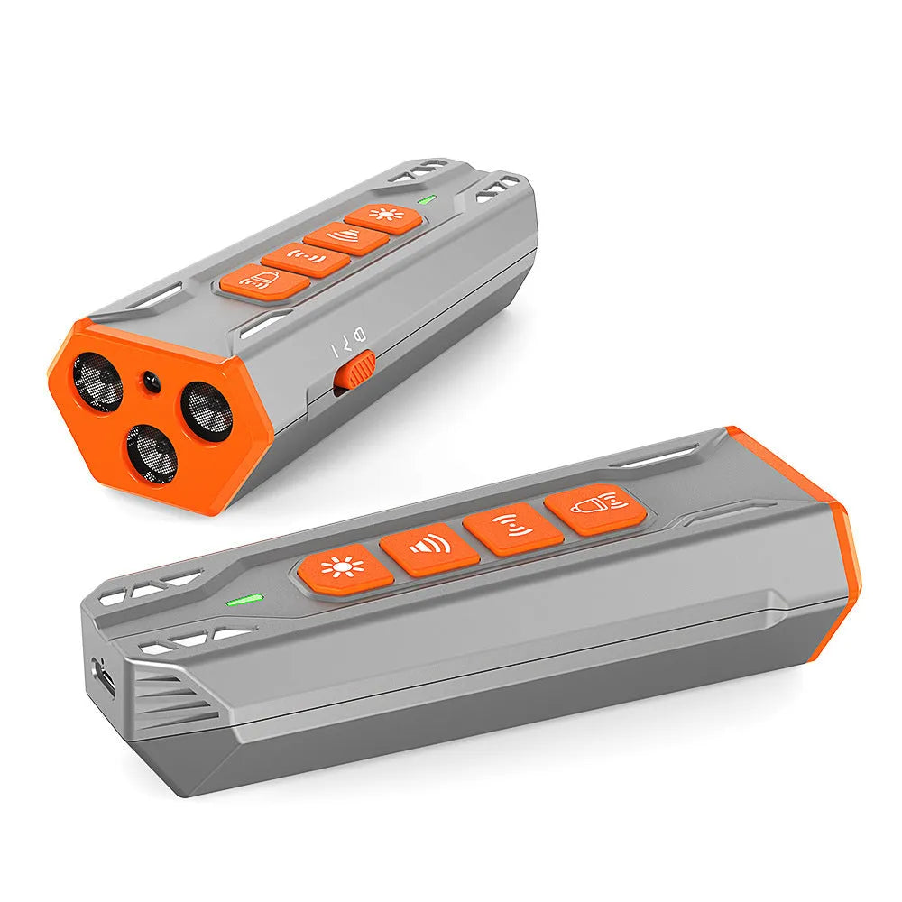 Creative Home Lighting three-head ultrasonic dog trainer in grey orange and black orange colour options