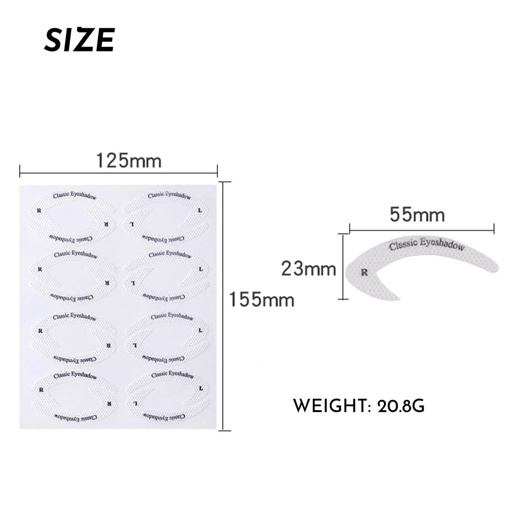 Set of four reusable eyeliner makeup stencils for creating wing and cat-eye designs
