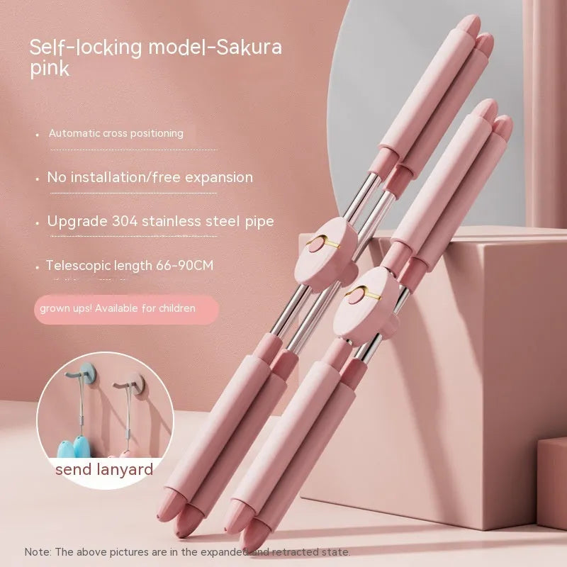 Children's adjustable open back stick for fitness body shaping in pink and blue colours