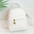 Girls' Korean style embroidered backpack in PU leather with hard-sided construction