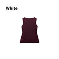 Dark red slim-fit cardigan vest with gold buttons and a 3D textured pattern, laid flat.